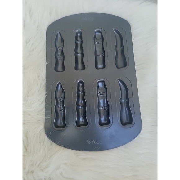 Wilton Halloween Party Monster Witch Skeleton Fingers 8 Cavity Cookie Candy Pan - Picture 3 of 3